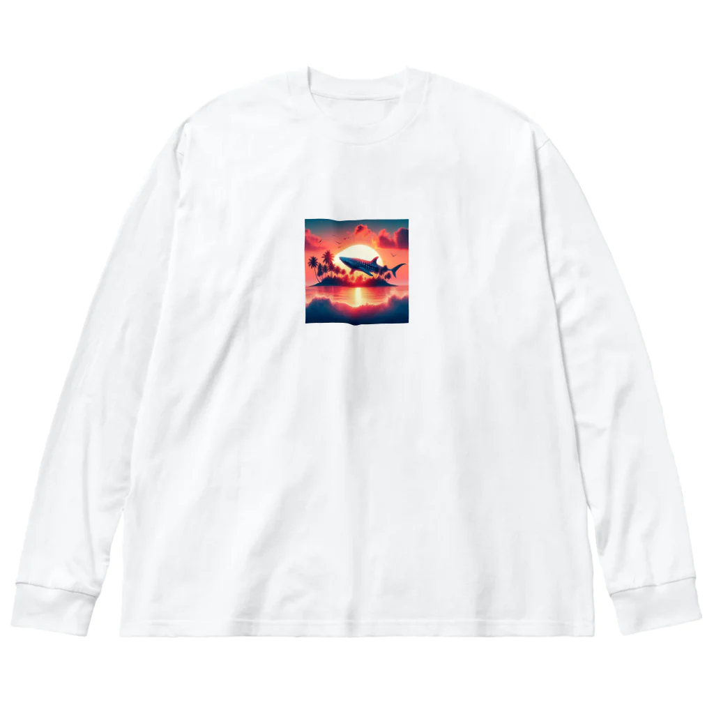 ココナッツアイランド©️のジンベイザメ Big Long Sleeve T-Shirt