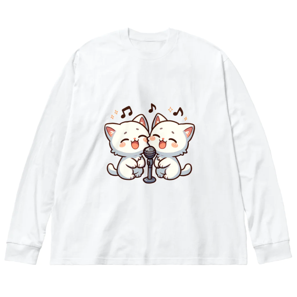 チェリモヤのねこコーラス 06 ビッグシルエットロングスリーブTシャツ