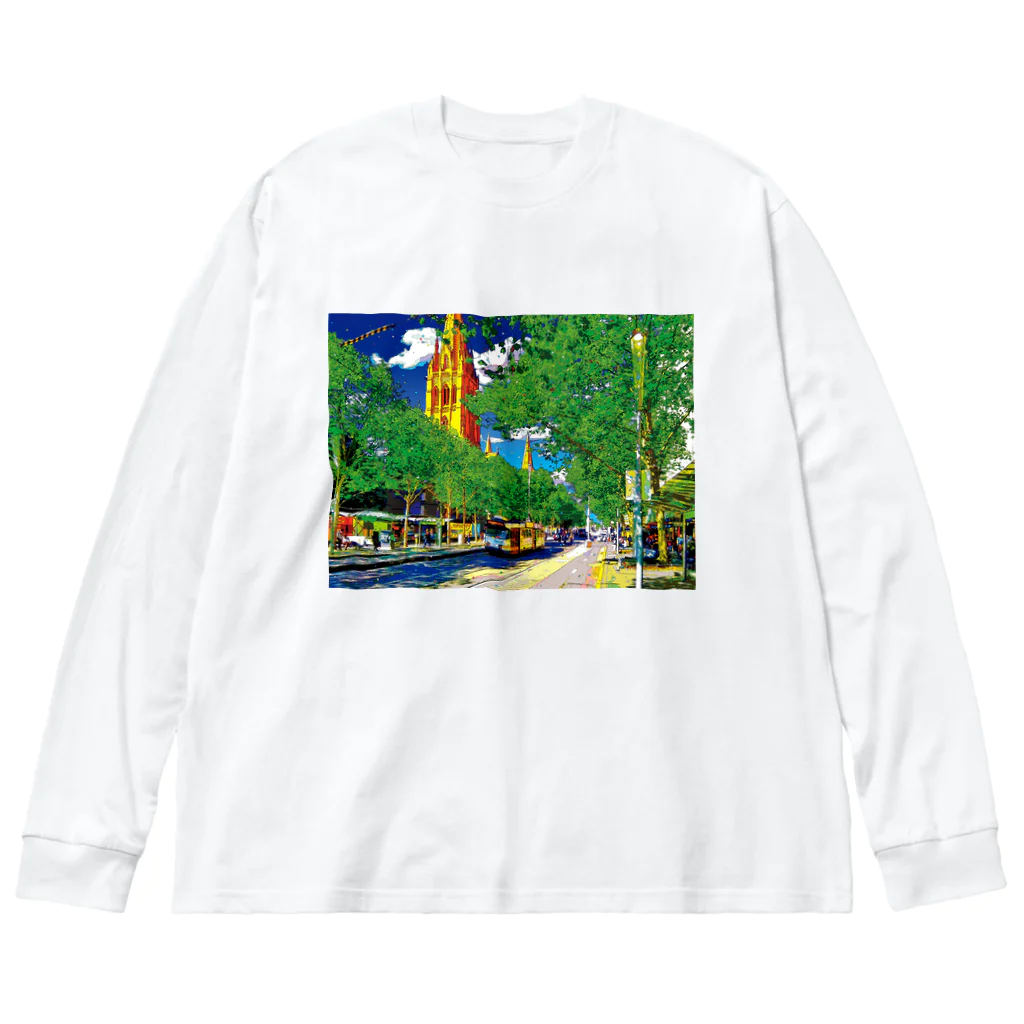 GALLERY misutawoのオーストラリア メルボルンのスワンストンストリート Big Long Sleeve T-Shirt