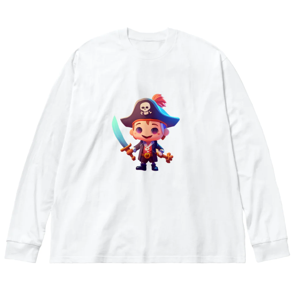 chan-takehaniの小さな海賊キャプテン ビッグシルエットロングスリーブTシャツ