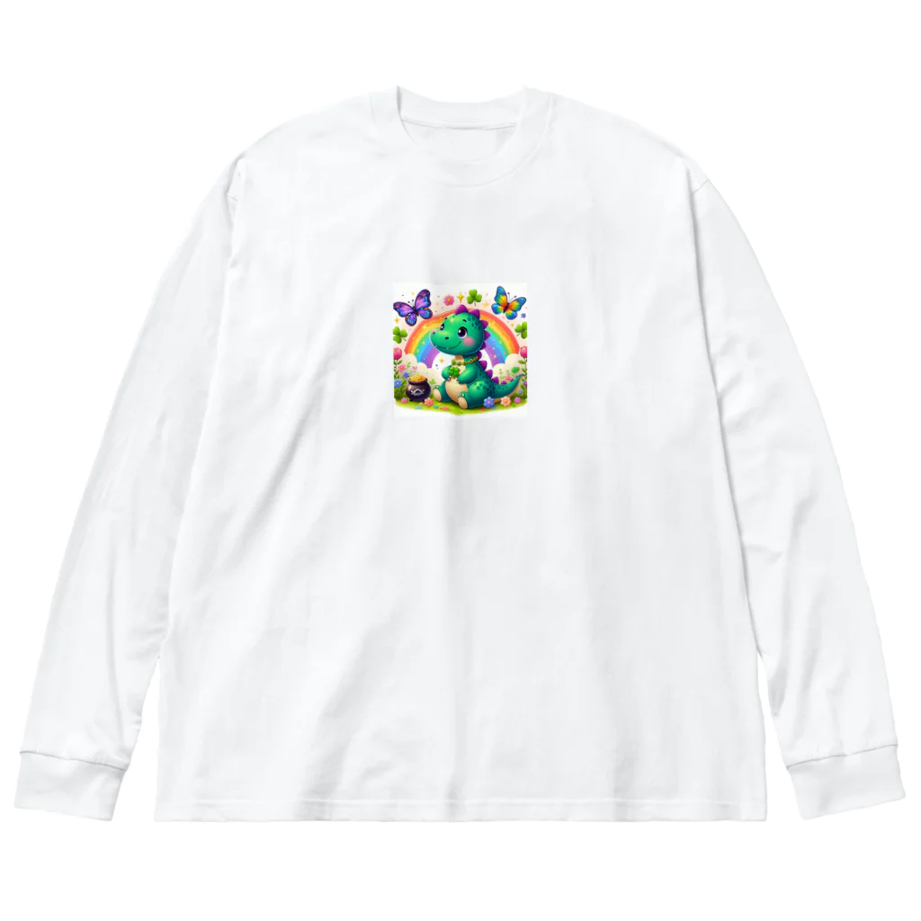 Happy Timeの恐竜くん ビッグシルエットロングスリーブTシャツ