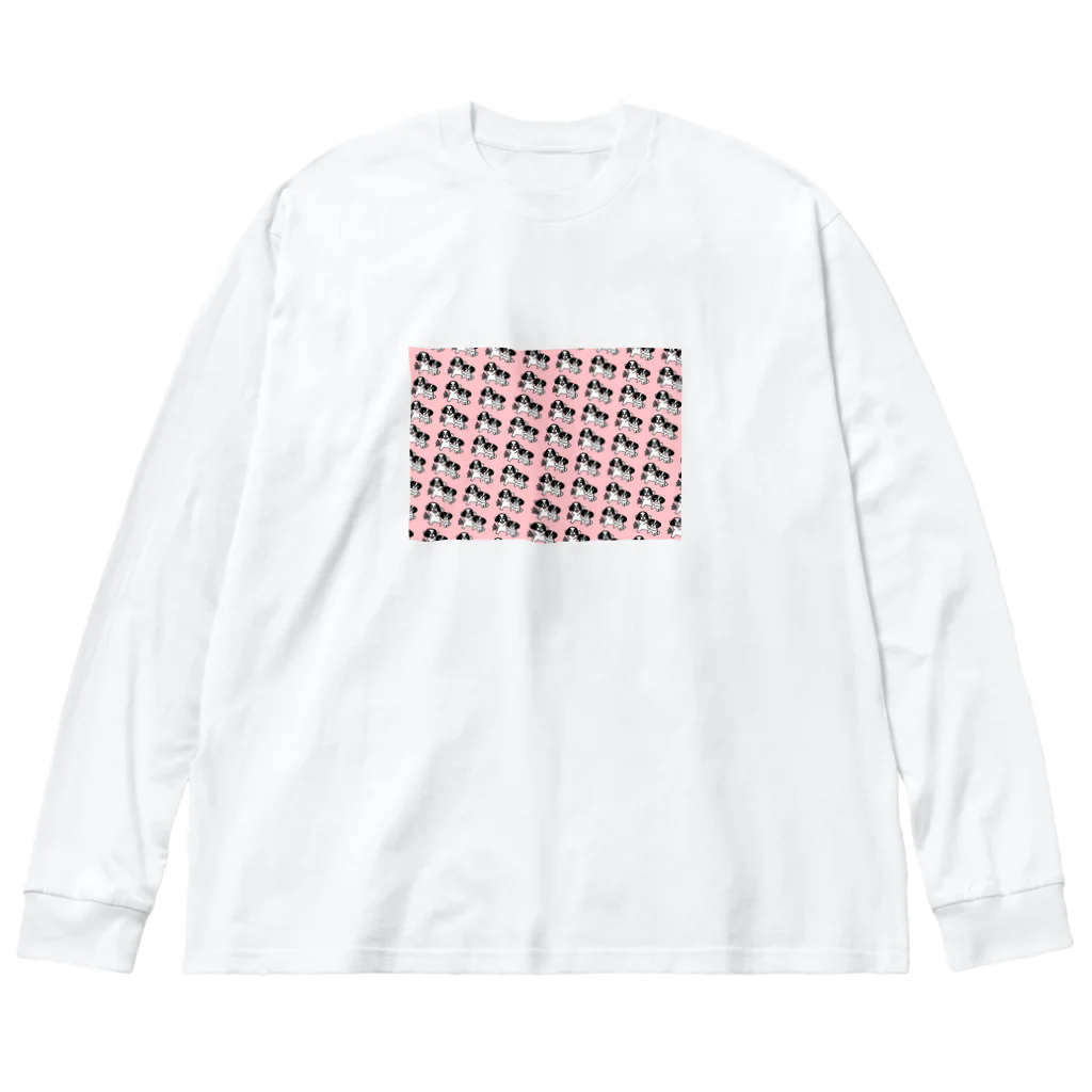 かもめちゃぁんの狆の兄弟 手描き イラスト Big Long Sleeve T-Shirt