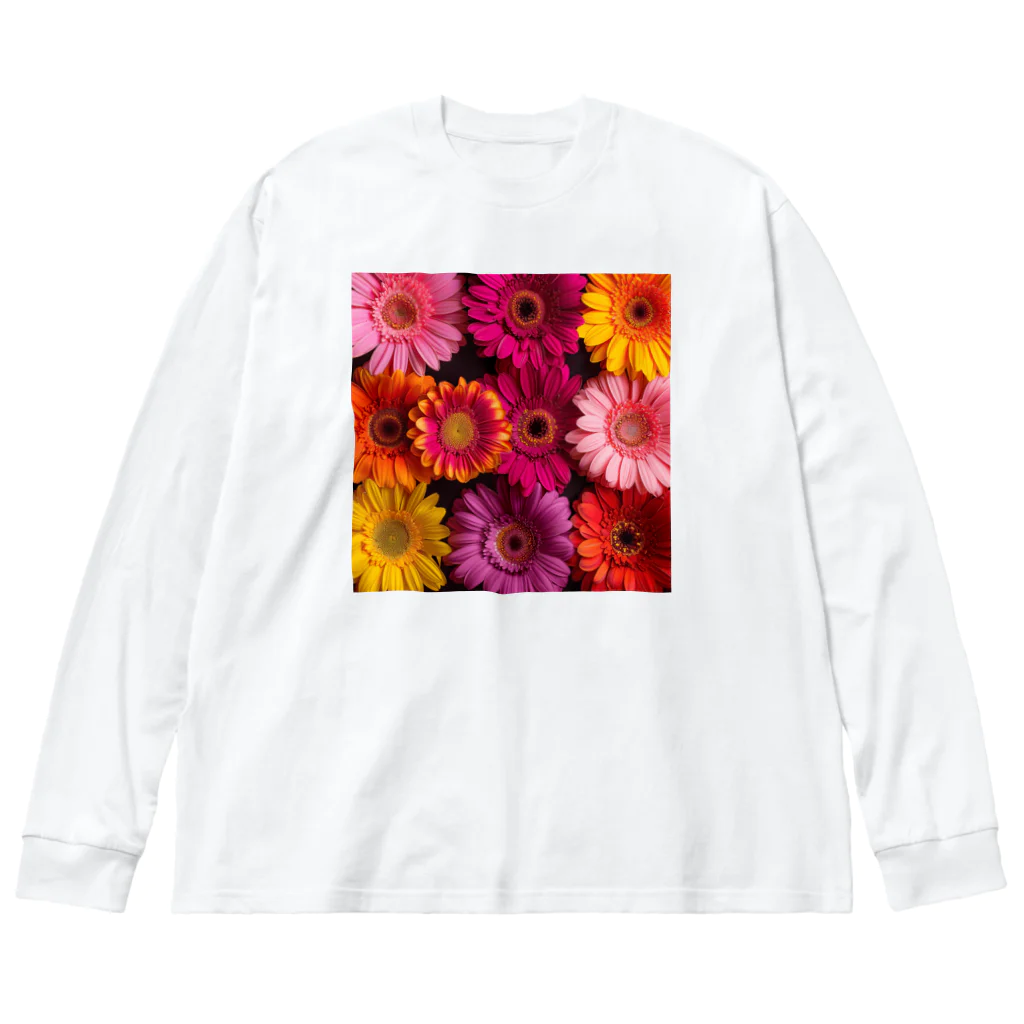 オンラインショップイエローリーフの色鮮やかな綺麗な花 Big Long Sleeve T-Shirt