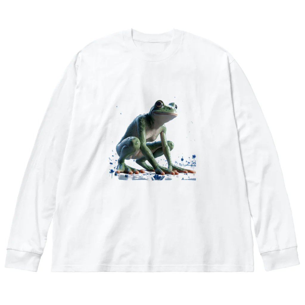 reptilesの真夏のカエル怪人 Big Long Sleeve T-Shirt