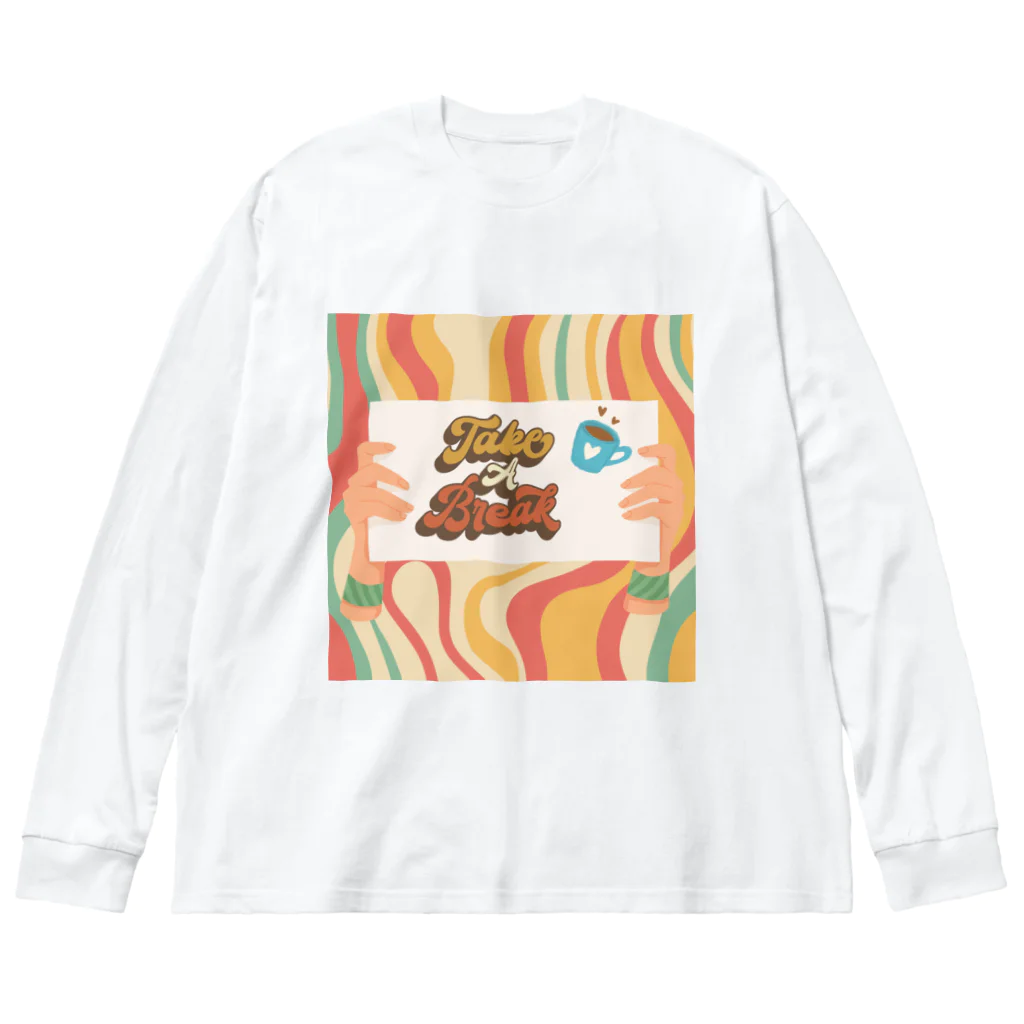 Cafe Mokaのティータイム Big Long Sleeve T-Shirt