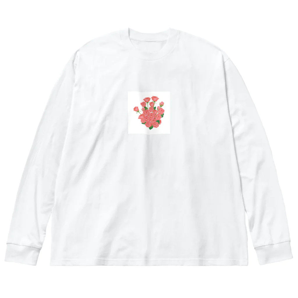 みさとの薔薇の花束 ビッグシルエットロングスリーブTシャツ