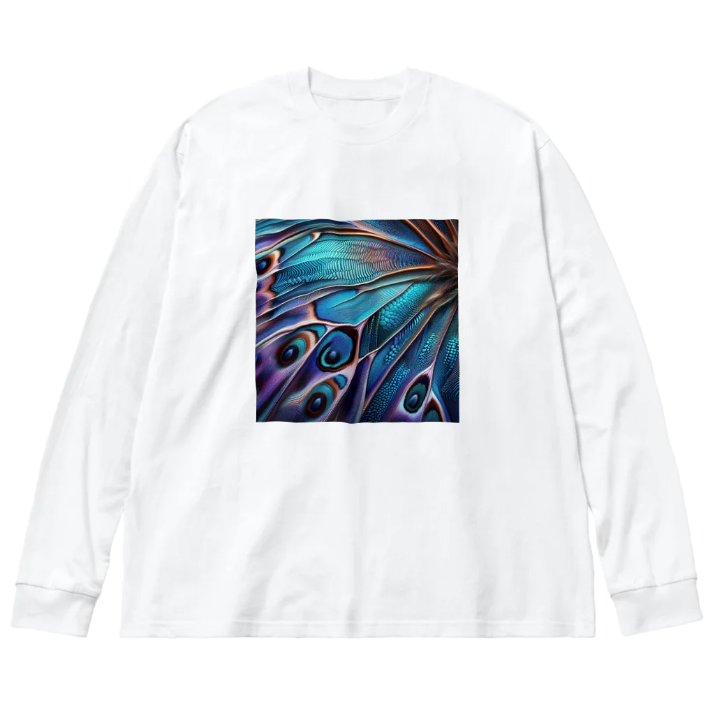 chika_22の羽根の柄 Big Long Sleeve T-Shirt