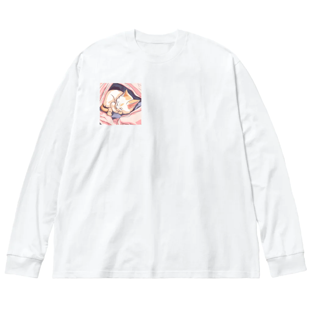 ゆったりの癒し系！猫のTシャツグッズ ビッグシルエットロングスリーブTシャツ