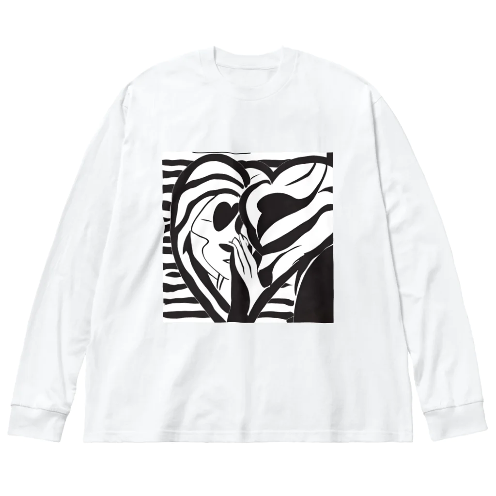 kensuke Ouchiのデザインハート Big Long Sleeve T-Shirt