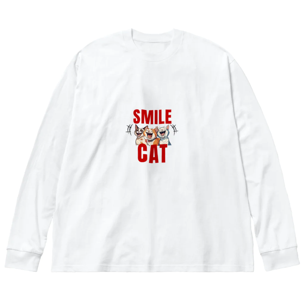 オトバシハウスのSMILE CAT ビッグシルエットロングスリーブTシャツ