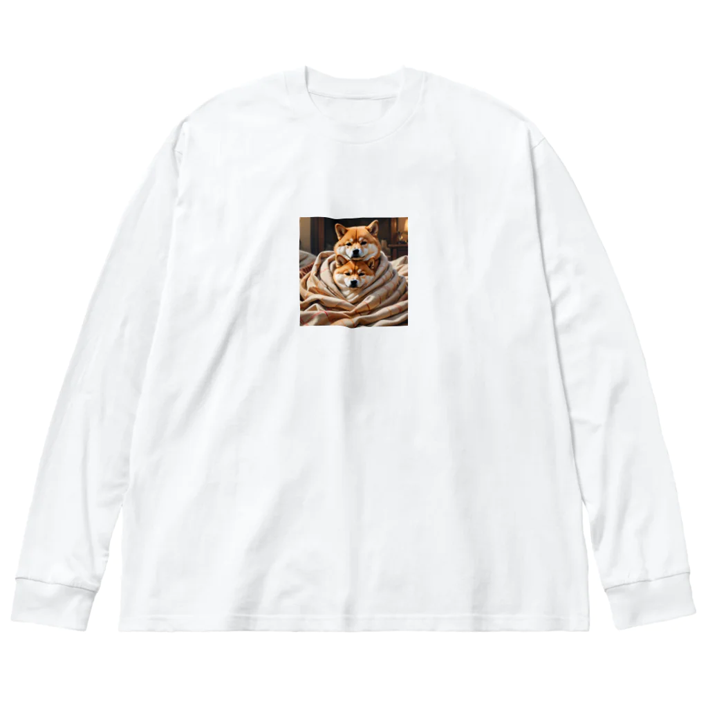 コーギーハウス〜ときどき柴・猫〜の柴犬 ビッグシルエットロングスリーブTシャツ