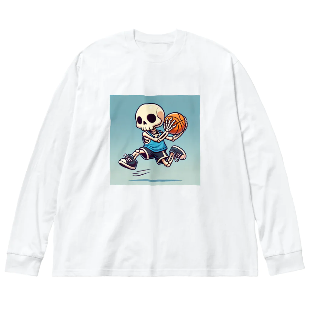 Oz techのスカルフープ：ゴーストプレイヤーのダンクショット Big Long Sleeve T-Shirt
