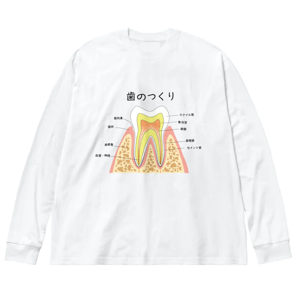 miu8080の歯のつくり ビッグシルエットロングスリーブTシャツ