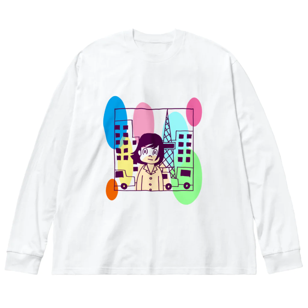 ふくたつショップのシティーライツ ビッグシルエットロングスリーブTシャツ