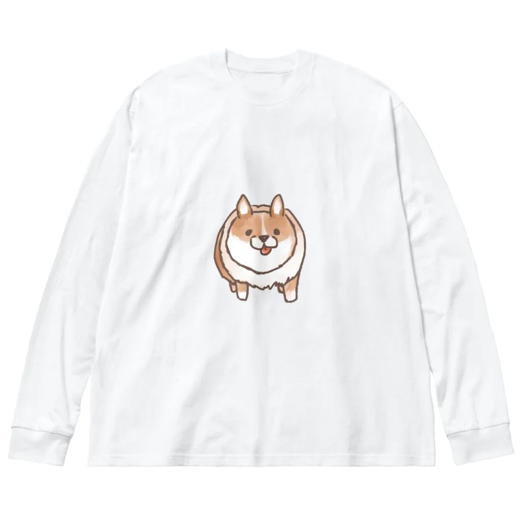 あべのコーギー しょうめん ビッグシルエットロングスリーブTシャツ