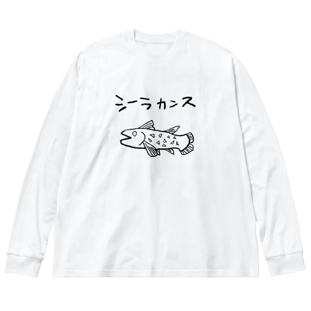 非ユークリッド幾何学を考える kodaisakanaのシーラカンス ビッグシルエットロングスリーブTシャツ