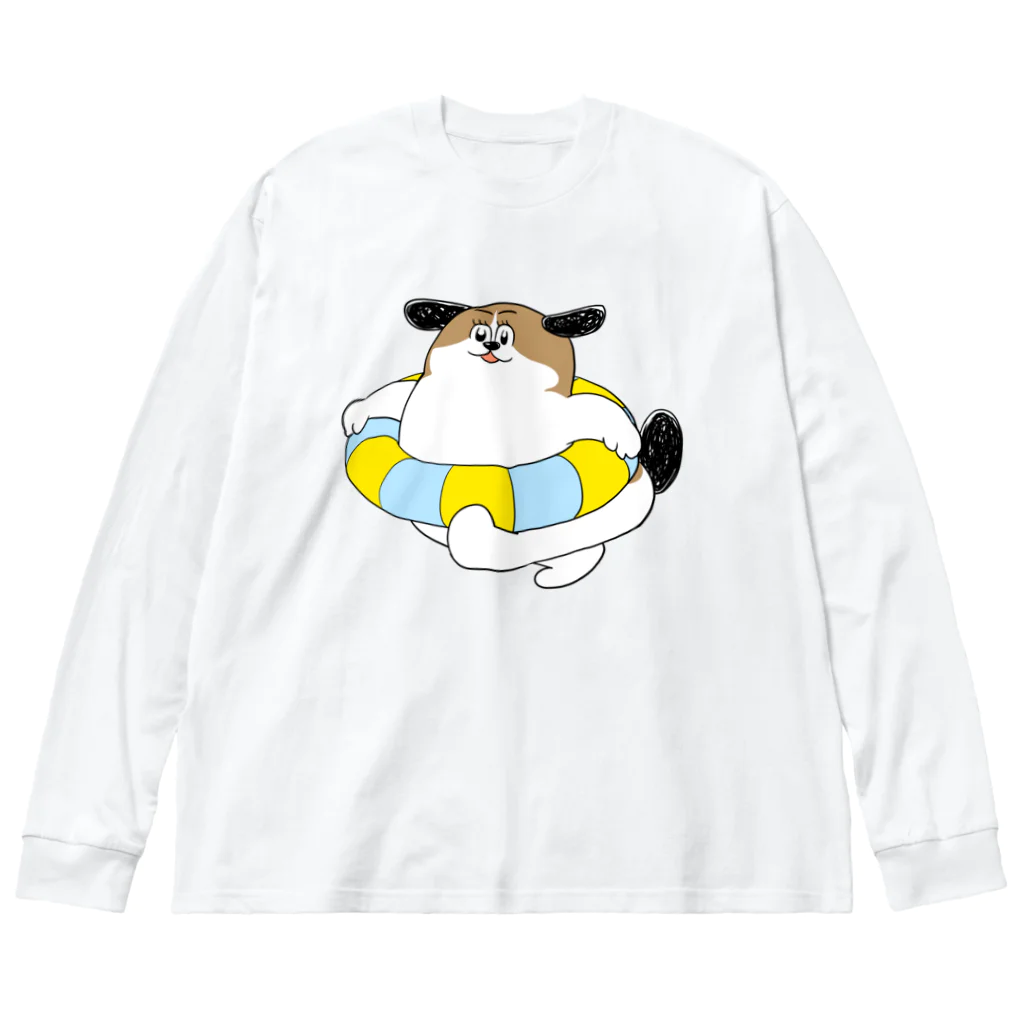 マツバラのもじゃまるうきわ Big Long Sleeve T-Shirt