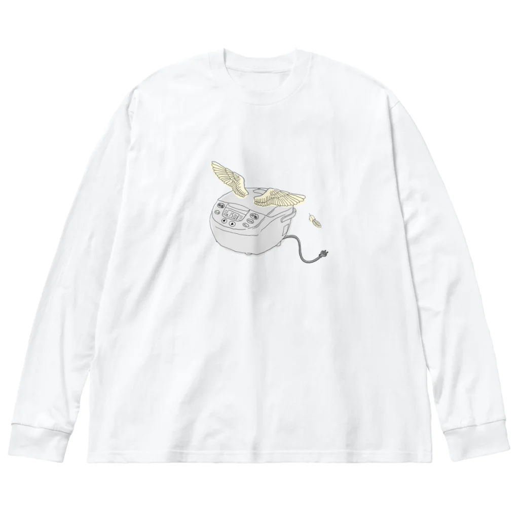 ざわ屋の空飛ぶ炊飯器 Big Long Sleeve T-Shirt