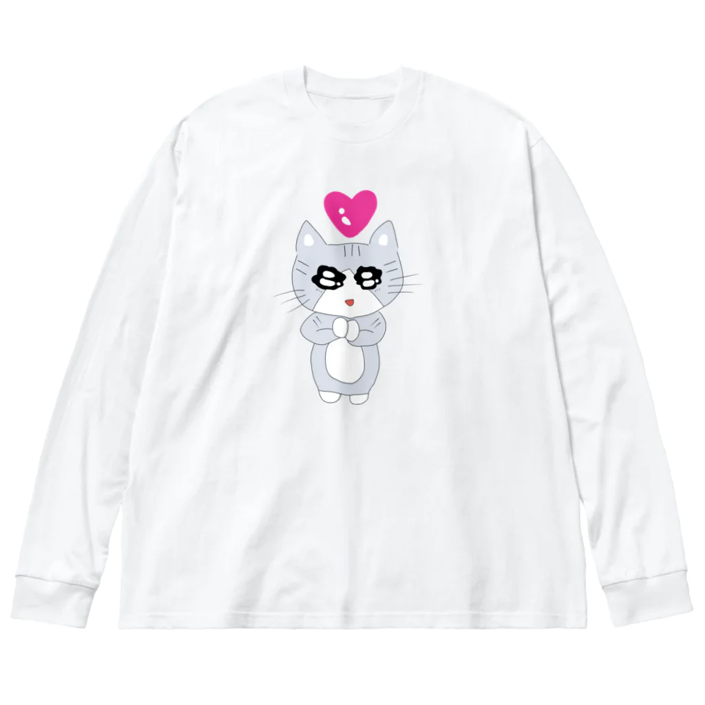 ねこねこねこ！のおねだりまるちゃん ビッグシルエットロングスリーブTシャツ