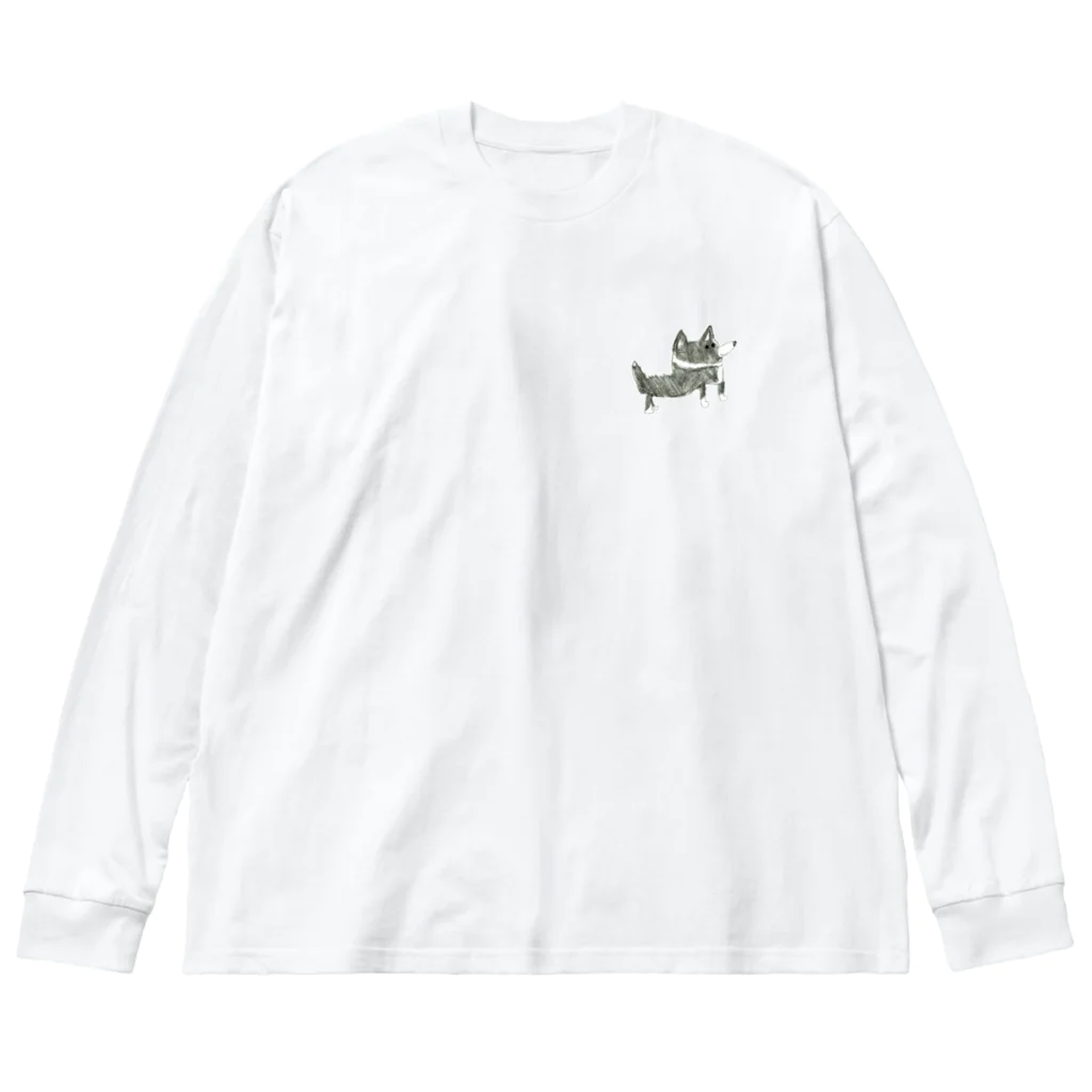 Qちゃんショップのボーダーコリーがいっぴき Big Long Sleeve T-Shirt