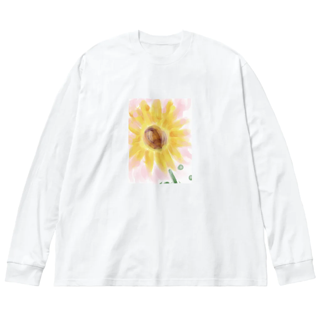 St.SKのひまわりsummer Big Long Sleeve T-Shirt