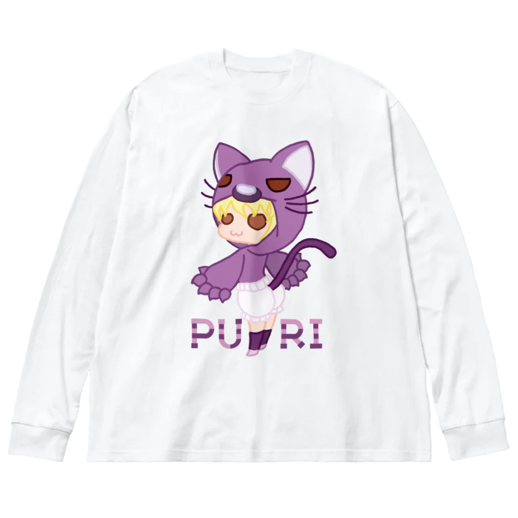 ウサネコのぷり☆ネコちゃん ビッグシルエットロングスリーブTシャツ