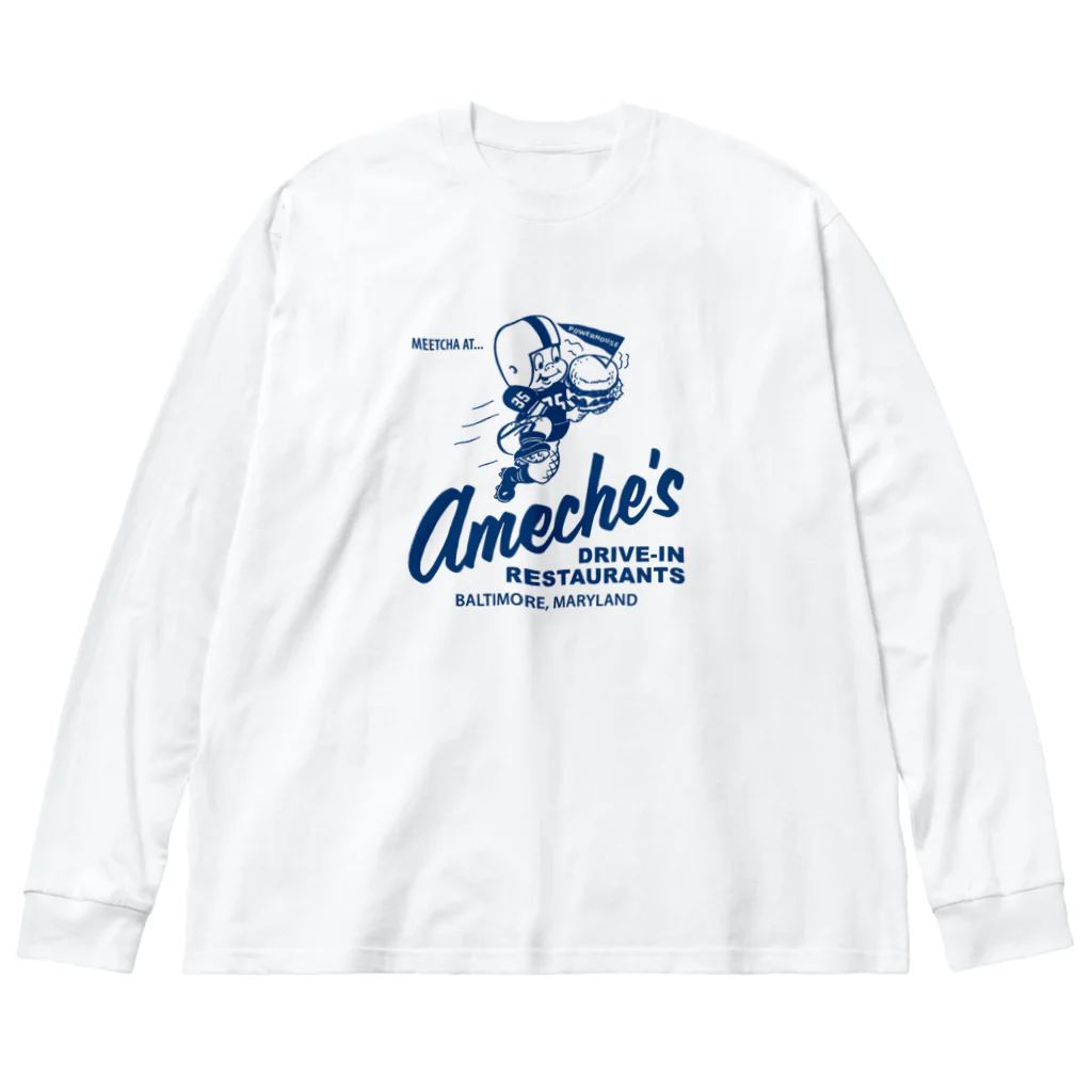 Bunny Robber GRPCのameches_BLU  ビッグシルエットロングスリーブTシャツ