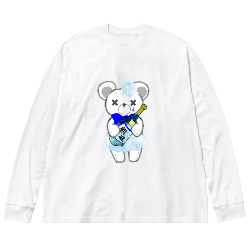 CEのSAKEくま 泡盛 ビッグシルエットロングスリーブTシャツ