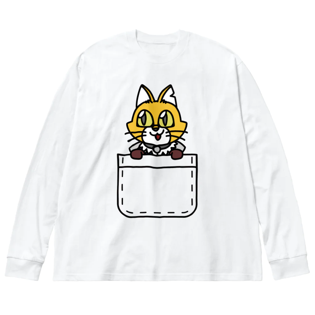 キャットＣのこうじょうけんがくのキャットCポッケ ビッグシルエットロングスリーブTシャツ