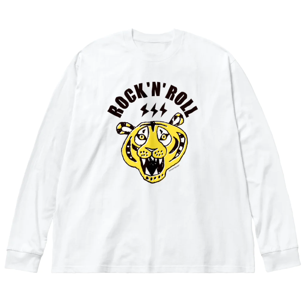 ROCK 'N' ROLL TIGER　ロックンロール タイガーの寅年 ROCK'N'ROLL TIGER タイガー／トラ／虎／ ビッグシルエットロングスリーブTシャツ