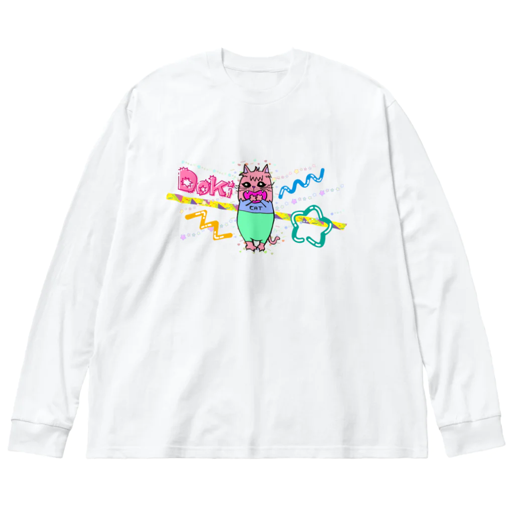 tottoのDokiっとキャット(ピンク) ビッグシルエットロングスリーブTシャツ