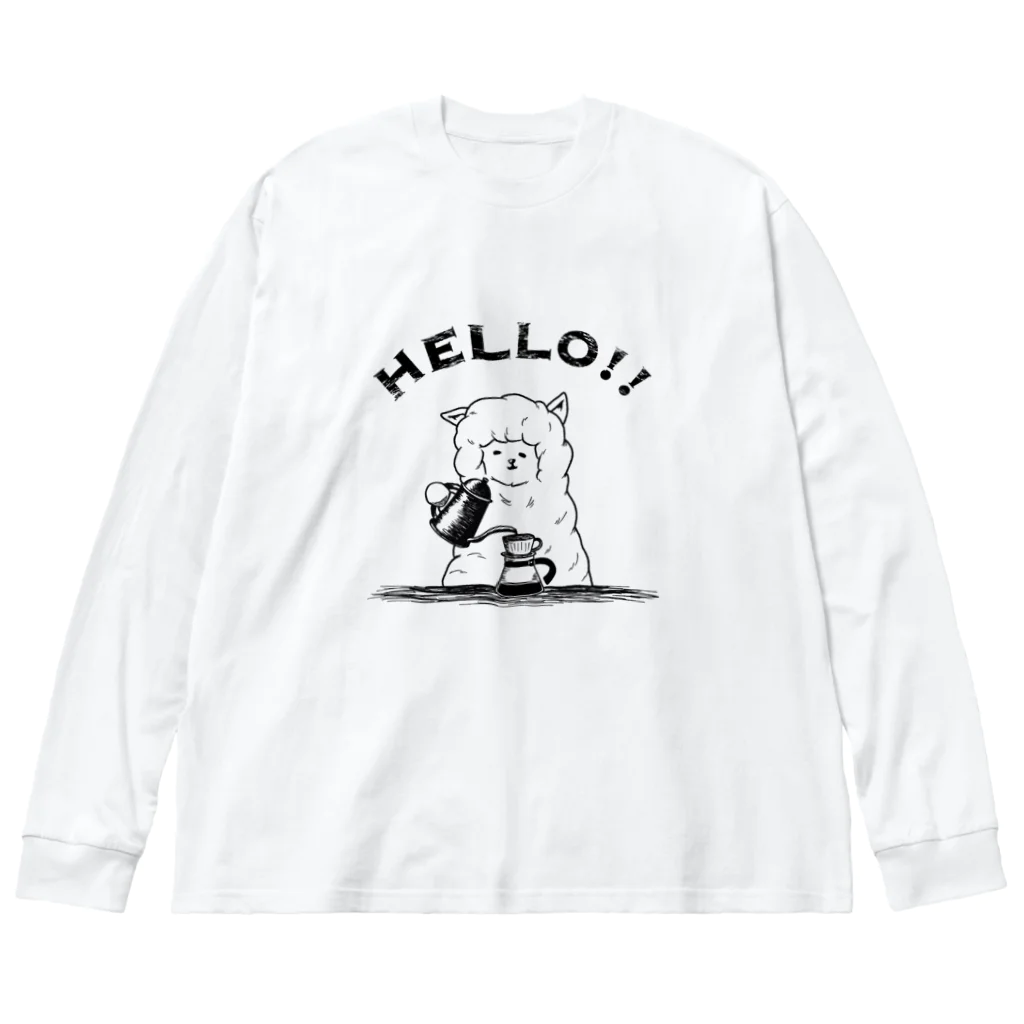 MERUMO FOREVERのアルパカ珈琲店 Big Long Sleeve T-Shirt