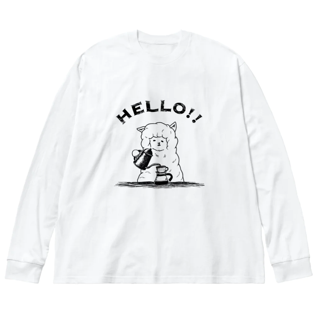 MERUMO FOREVERのアルパカ珈琲店 ビッグシルエットロングスリーブTシャツ