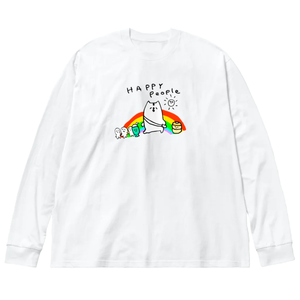 のろいぬのhappy people ビッグシルエットロングスリーブTシャツ