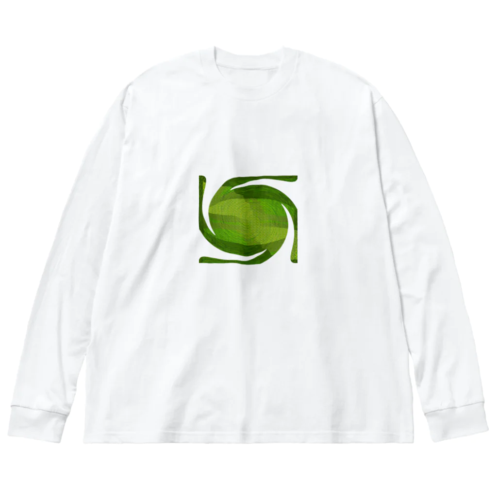 水草の藻１ ビッグシルエットロングスリーブTシャツ