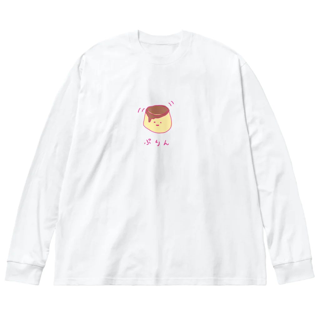 Loysa_Suunnitteluのぷりん。 ビッグシルエットロングスリーブTシャツ