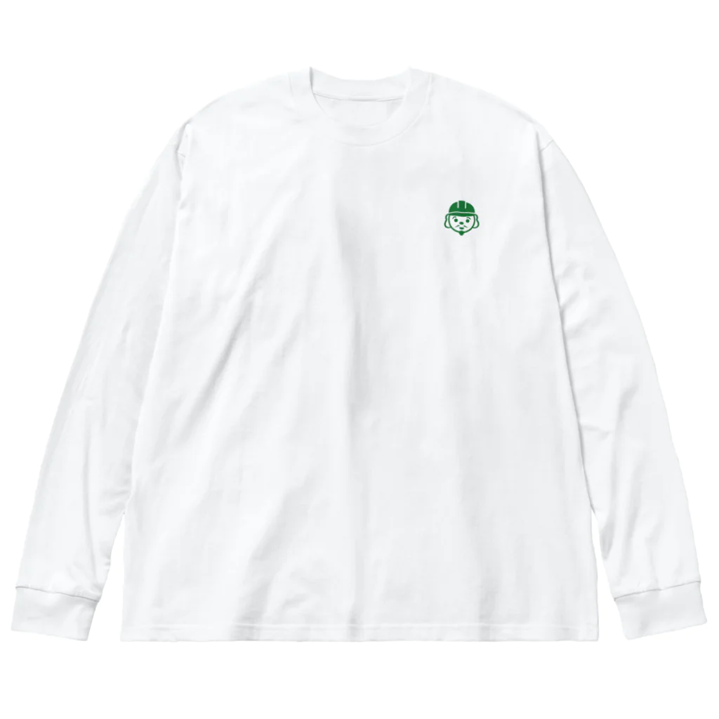 施工の神様のビッグシルエットワンポイントT Big Long Sleeve T-Shirt