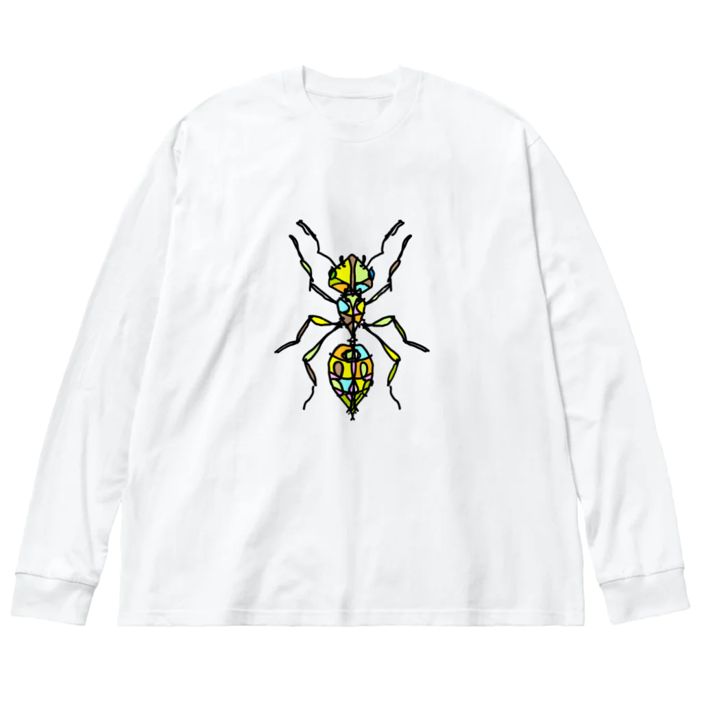 Full of vitality　(フル　オブ　バイタリティ)のant☆(あり)カラーバージョン　Full of vitality　(フル　オブ　バイタリティ) Big Long Sleeve T-Shirt