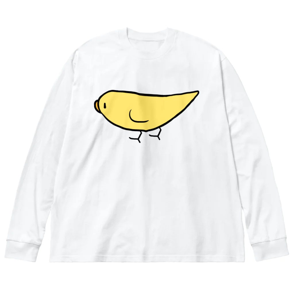 まめるりはことりのとことこセキセイインコルチノーちゃん【まめるりはことり】 Big Long Sleeve T-Shirt