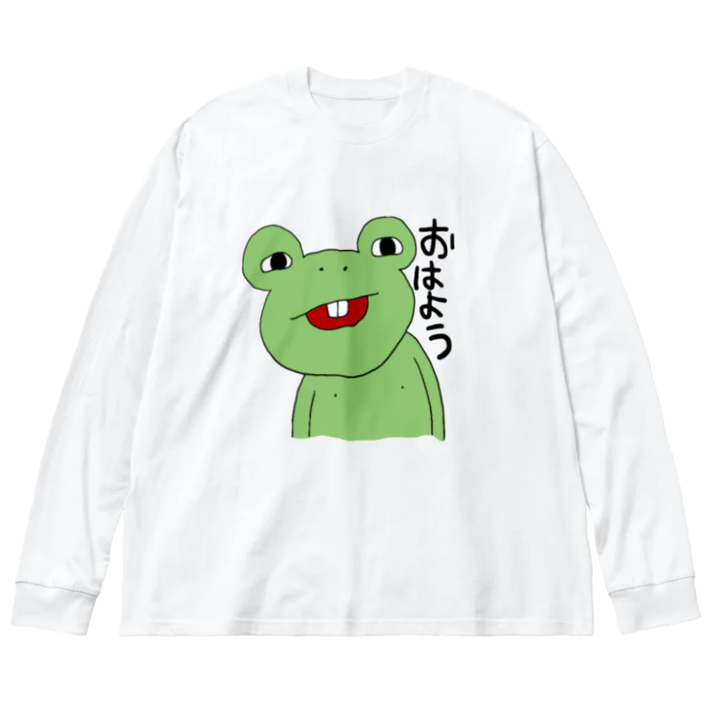 まっしろしろのヒロミ　挨拶バージョン ビッグシルエットロングスリーブTシャツ