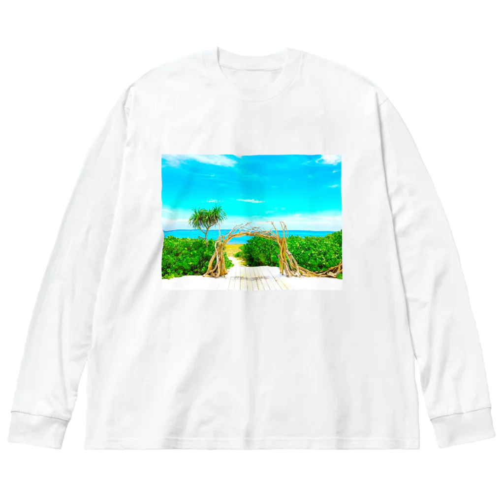 mizuphoto galleryの楽園への扉 ビッグシルエットロングスリーブTシャツ