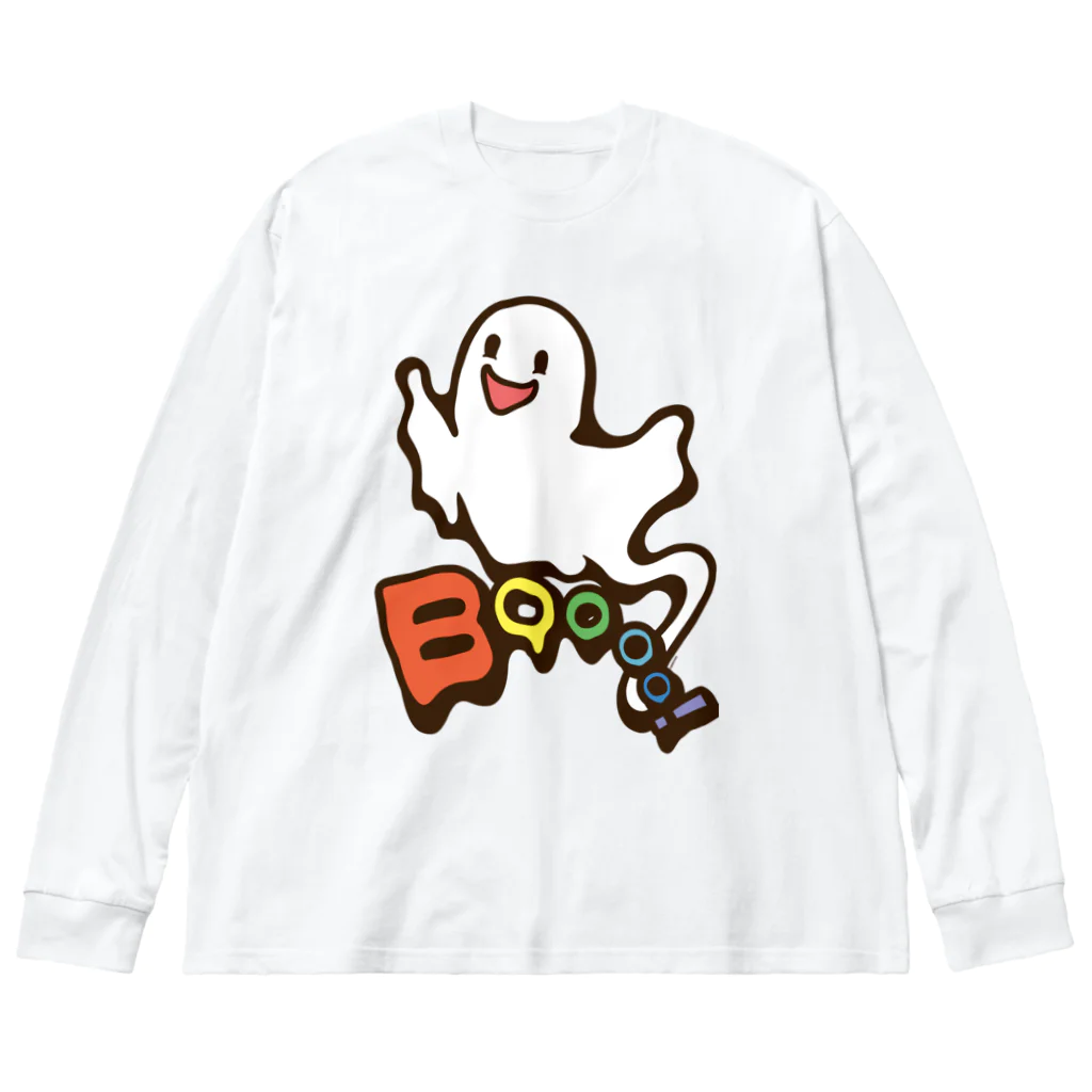 Cɐkeccooのおばけちゃんばぁ!(Boo!ゴースト)カラフル ビッグシルエットロングスリーブTシャツ