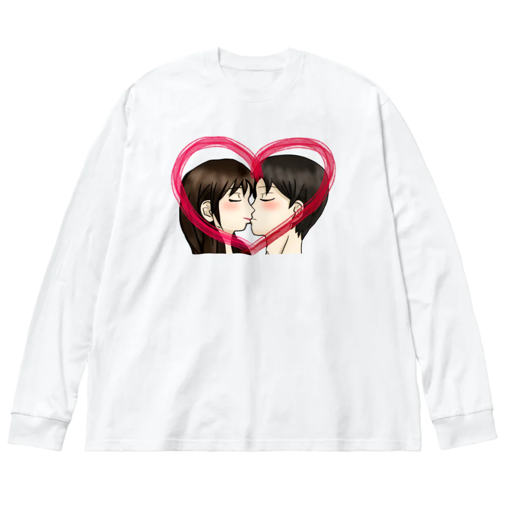 Lily bird（リリーバード）のKiss with heart♥ ビッグシルエットロングスリーブTシャツ