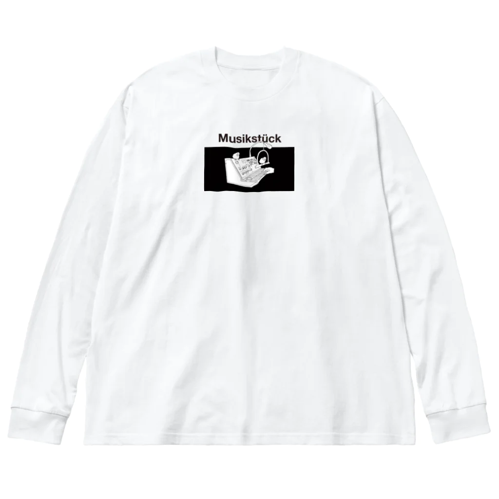 Momi Buncho Lab SHOPのヴォコーダー文鳥 Big Long Sleeve T-Shirt