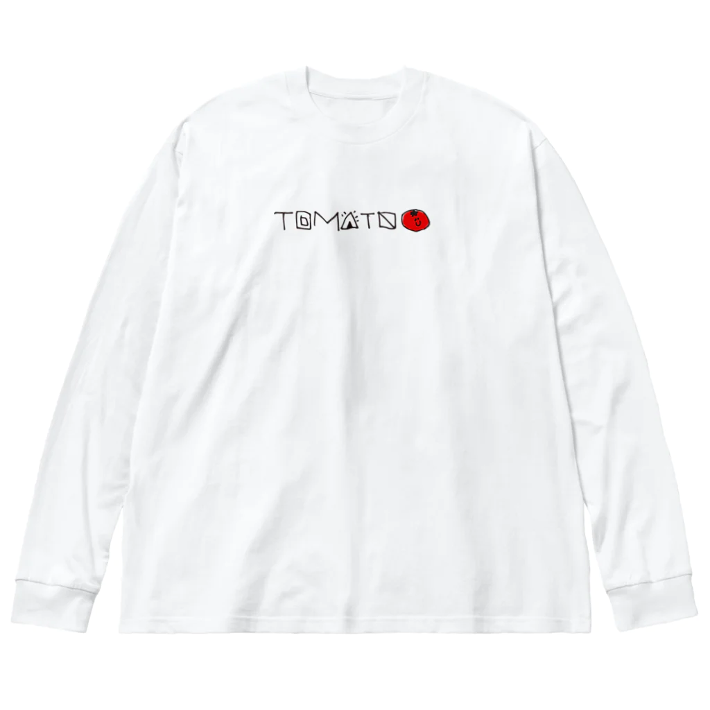 SUNNY DESIGNのTOMATO-黒字 ビッグシルエットロングスリーブTシャツ