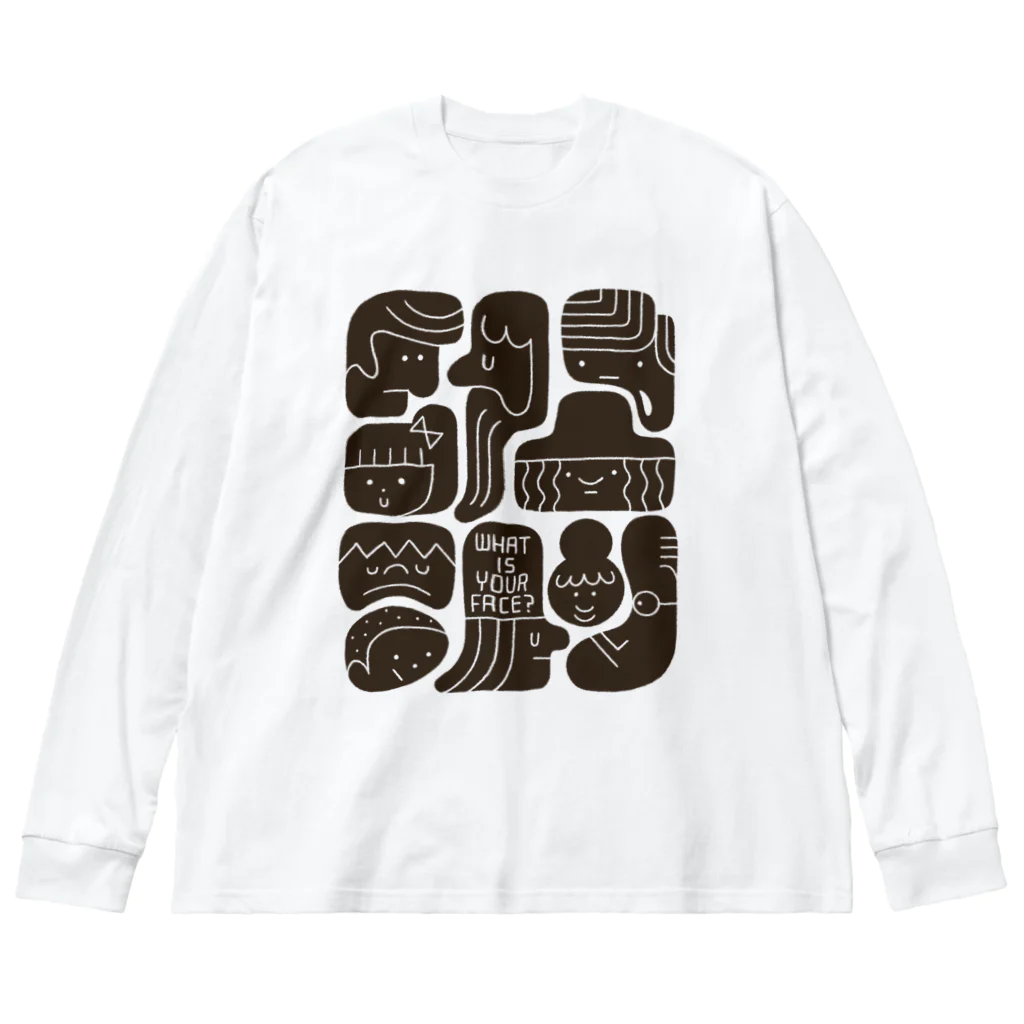 boo-banaのWHAT IS YOUR FACE? Big Long Sleeve T-Shirt