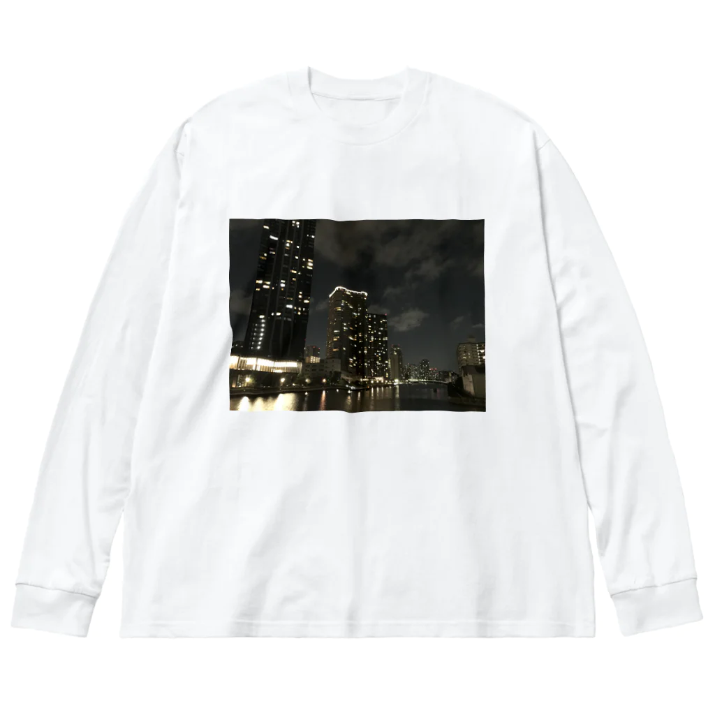 そらのどこかの夜景 ビッグシルエットロングスリーブTシャツ