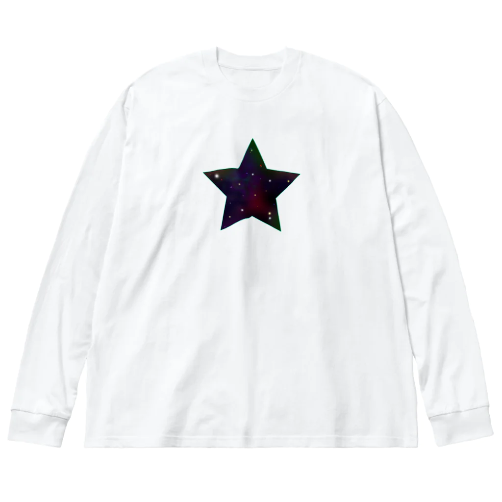 cosmicatiromの星　宇宙 ビッグシルエットロングスリーブTシャツ