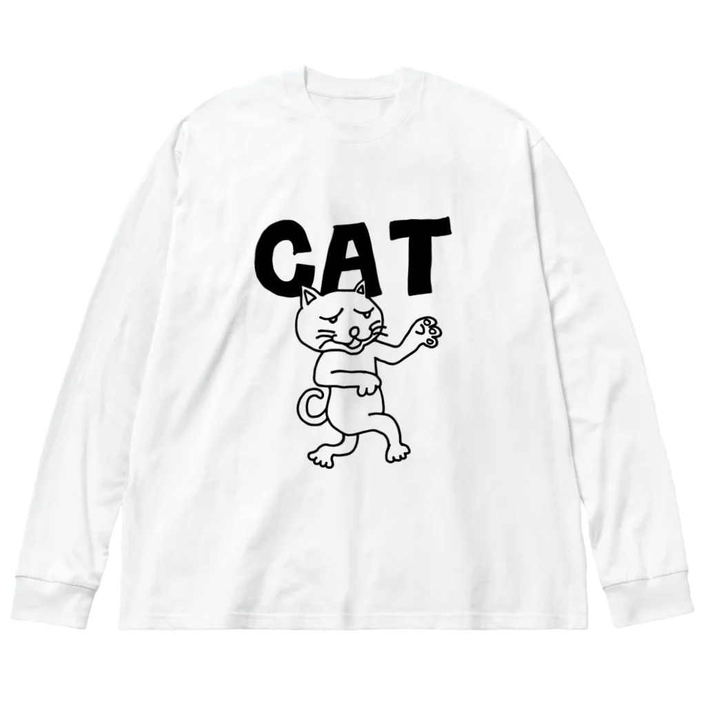 スナックキミドリ -購買部-のCATさん（黒） Big Long Sleeve T-Shirt