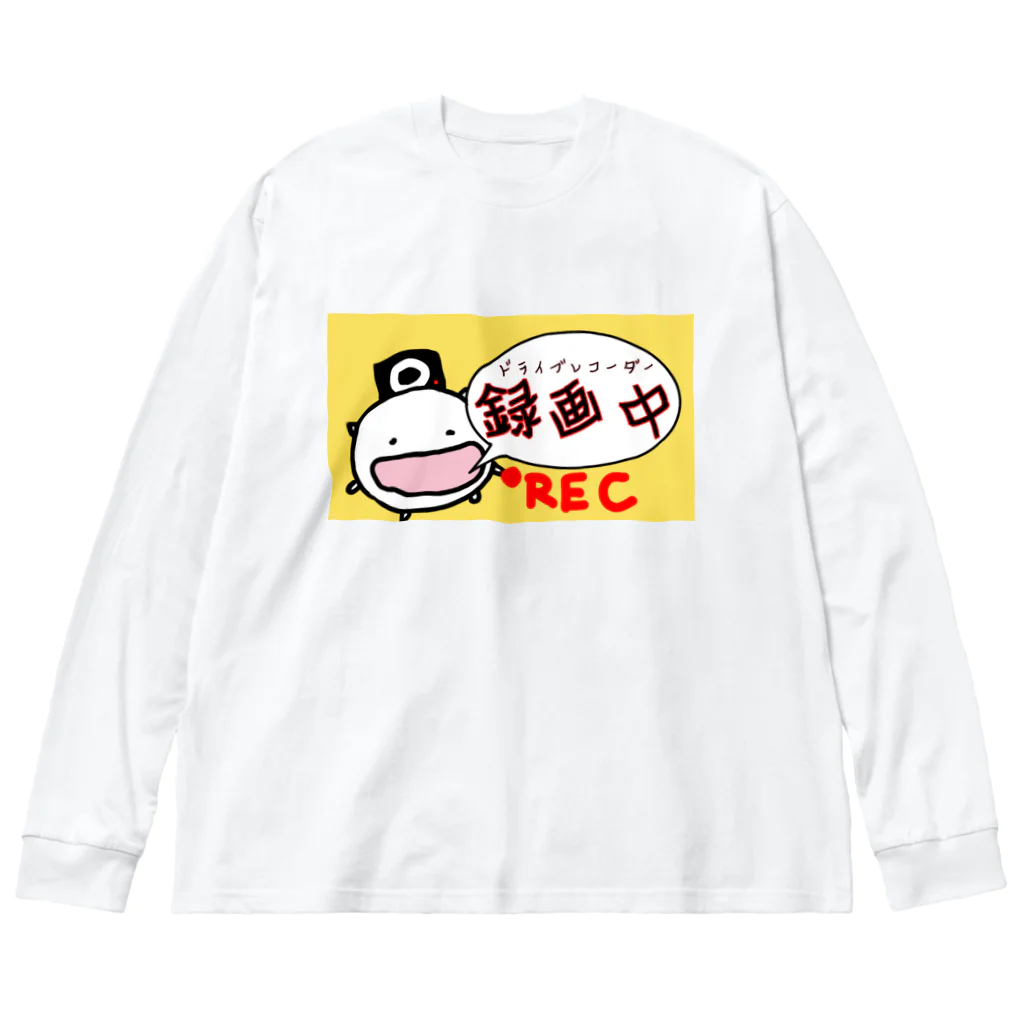 ダイナマイト87ねこ大商会のドライブレコーダー録画中なねこです ビッグシルエットロングスリーブTシャツ